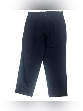 Jos. A. Bank Navy Blue Pleated Cotton Dress Pants 38x30